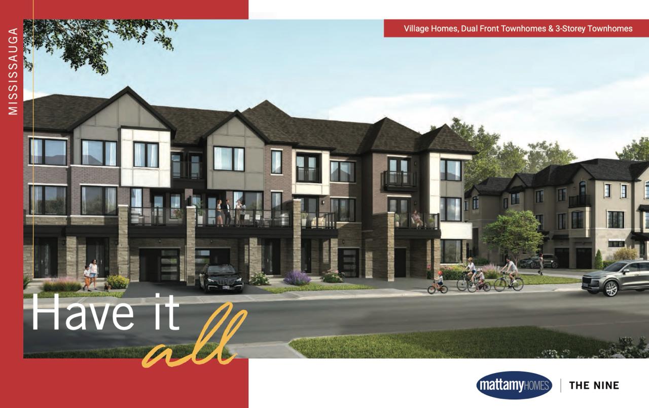 The Nine — Have it all — Mattamy townhomes in Mississauga